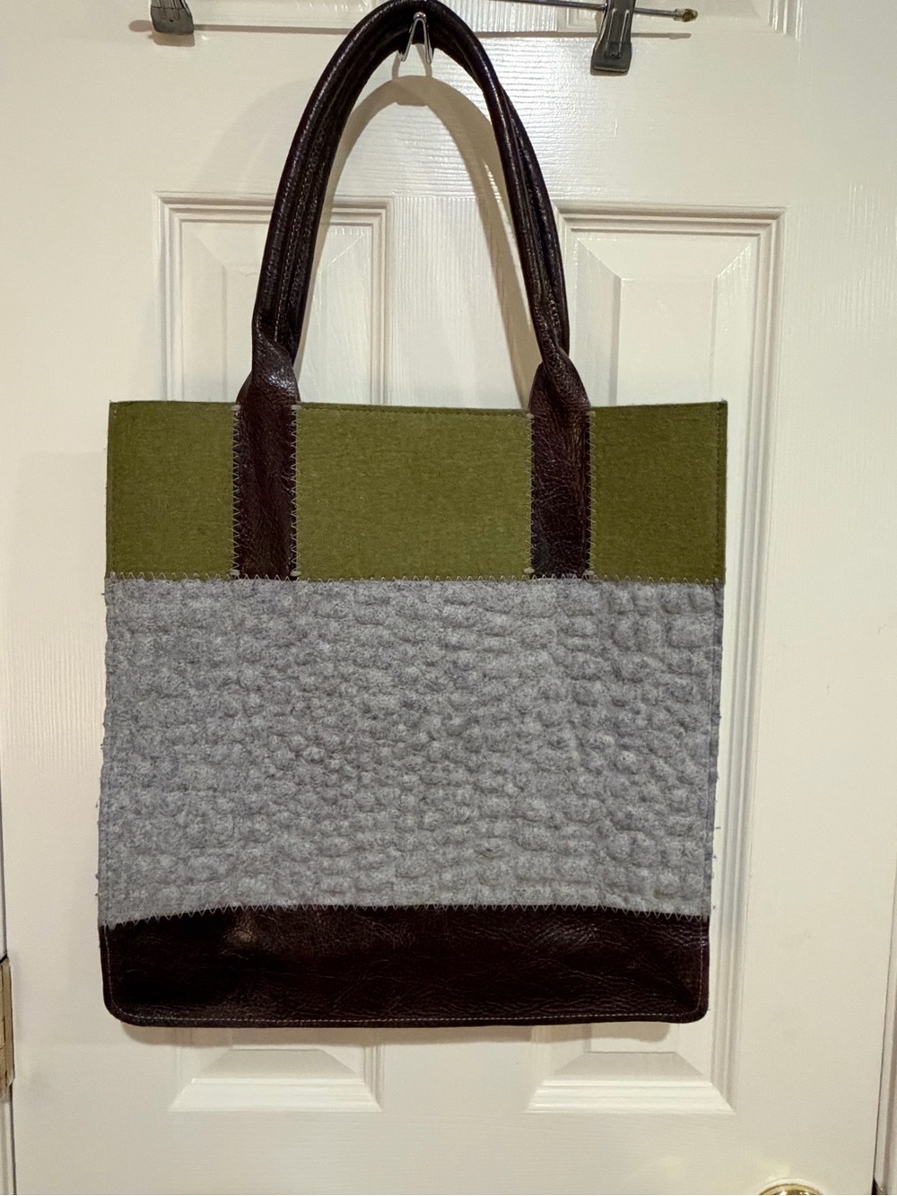 Graf & Lantz Wool Felt & Leather Tote Bag